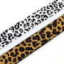 Bokserikuminauha 25mm leopardi, mustavalkoinen ja ruskea