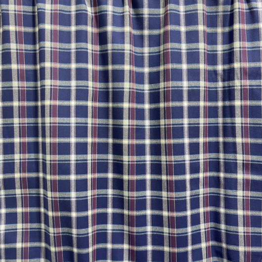 Flanelli: Ruudullinen, Jeans - viininpunainen - valkoinen
