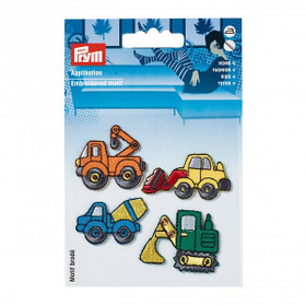 Prym: Silitettävä Maanrakennuskoneet -kangasmerkki