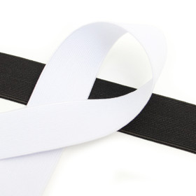 Kuminauha 30mm, musta/valkoinen