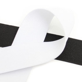 Kuminauha 40mm, musta/valkoinen