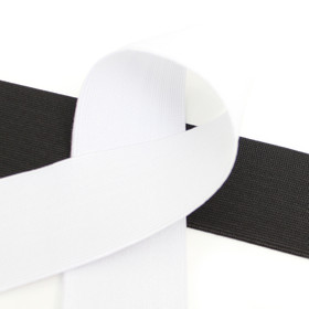 Kuminauha 50mm, musta/valkoinen
