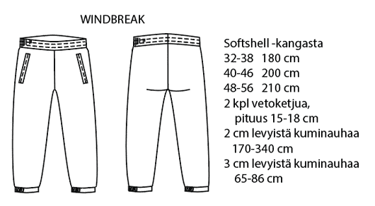 Jujuna, kaavapaketti: Naisten Softshell Collection 32-56
