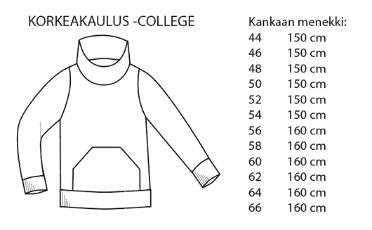 Jujuna, kaavapaketti: Weekend - miesten collegepaidat 44-66