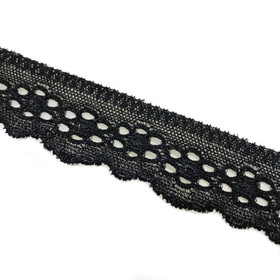 Reunapitsikuminauha 25mm, musta ja valkoinen