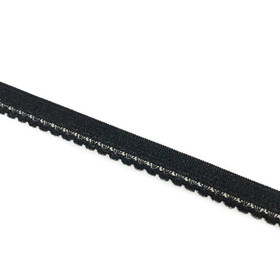 Reunapitsikuminauha 11mm, musta ja valkoinen