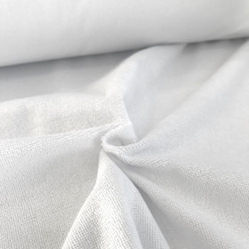 Muovitettu frotee - kosteussulkukangas, valkoinen