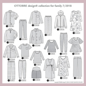 Ottobre design: Family, naiset 32-56 / miehet 46-56, 7/2018