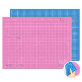 Sew Mate: Leikkuualusta 60x45cm, pinkki - sininen