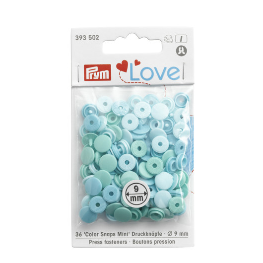 Prym Love: Snaps neppari 9mm, minttu lajitelma 36kpl