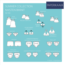 Jujuna, kaavapaketti: Summer Collection - bikinit 32-50