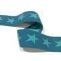 Bokserikuminauha 40mm tähti: petrooli - turkoosi