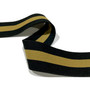 Bokserikuminauha 40mm raita, musta - kulta 