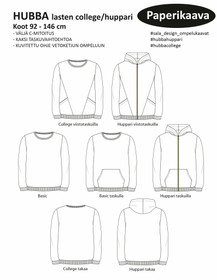 Sala Design: HUBBA lasten college/huppari 92-146