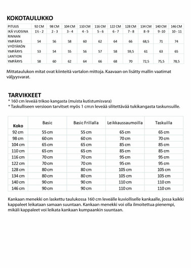 Sala Design: TIUKU lasten tunika 92-146