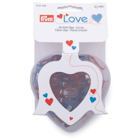 Prym: Kangasklipsit pienet 40kpl sydänpurkissa