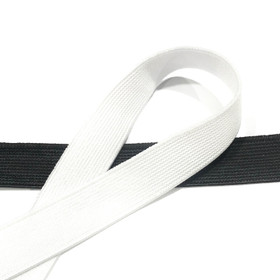 Kuminauha 15mm, musta/valkoinen