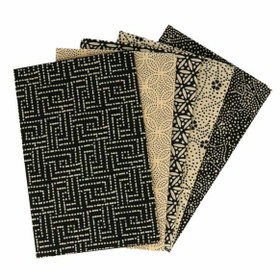 Tissu de Marie Fat quarter bundles: Käsityöpuuvillalajitelma 5 x 50x57cm (Mysterious Midnight)
