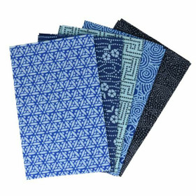 Tissu de Marie Fat quarter bundles: Käsityöpuuvillalajitelma 5 x 50x57cm (Serene sapphire)