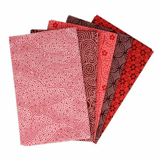 Tissu de Marie Fat quarter bundles: Käsityöpuuvillalajitelma 5 x 50x57cm (Romantic rose)