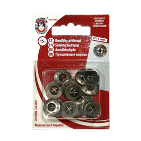 KOH-I-NOOR: Metallinappi antiikki 14mm