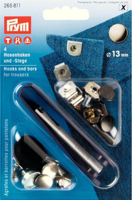 Prym: Housuhakanen 13mm, hopea ja musta