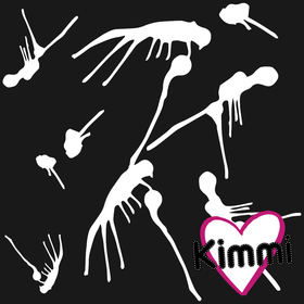 Kimmi: Splatter luomupuuvillatrikoo, musta