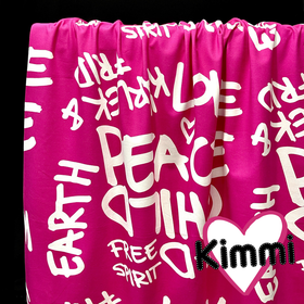 Kimmi: Peace luomupuuvillatrikoo, pinkki