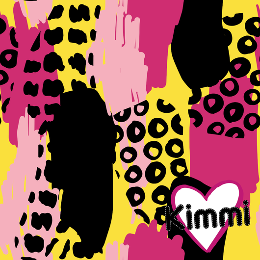 Kimmi: Abstract luomupuuvillatrikoo, keltainen