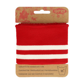 Opry: Reunaresori 6,5cm x 1,1m, raita puna - valkoinen