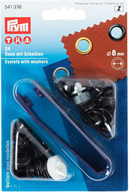 Prym: Purjerengas / sirkkarengas 8mm, musta + työvälineet