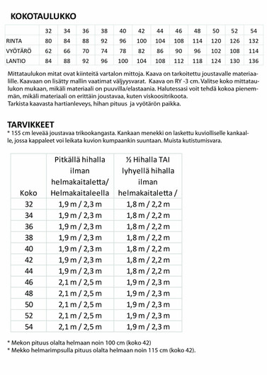 Sala Design: TAIKA naisten trikoomekko, koot 32 – 54