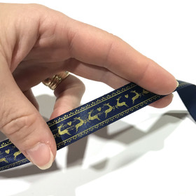 Satiininauha: Porot, tummansininen, 15mm