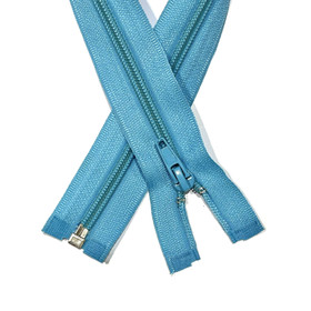 Vetoketju spiraali 6mm avo, turkoosi, 30-80cm