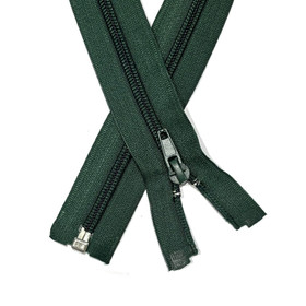 Vetoketju spiraali 6mm avo, tummanvihreä, 30-80cm