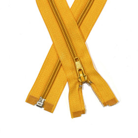 Vetoketju spiraali 6mm avo, lämmin keltainen, 30-80cm