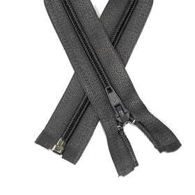 Vetoketju spiraali 6mm avo, tummanharmaa, 30-80cm