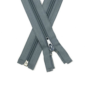 Vetoketju spiraali 6mm avo, siniharmaa, 30-80cm