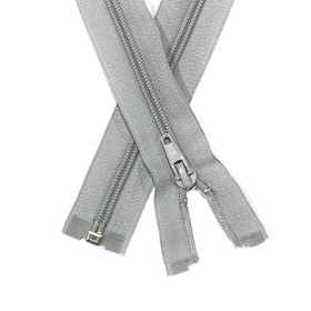 Vetoketju spiraali 6mm avo, hopeanharmaa, 30-80cm