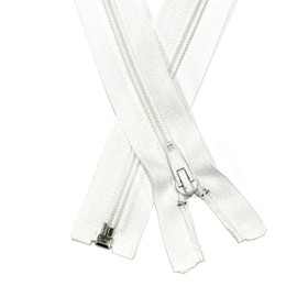 Vetoketju spiraali 6mm avo, valkoinen, 30-80cm