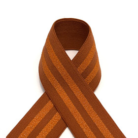 Prym: Bokserikuminauha/alusvaatekuminauha glitteri 30mm, poltettu oranssi