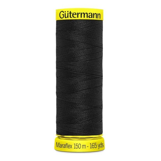 Gütermann Maraflex joustava ompelulanka 150m: Musta 000