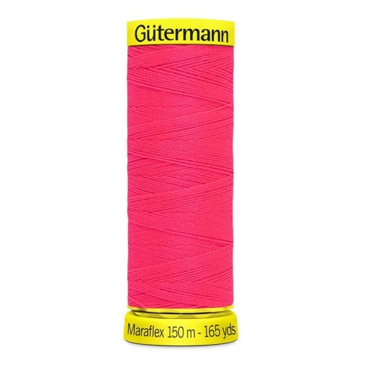 Gütermann Maraflex joustava ompelulanka 150m: Neonpinkki 3837