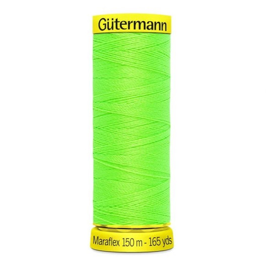 Gütermann Maraflex joustava ompelulanka 150m: Neonvihreä 3853