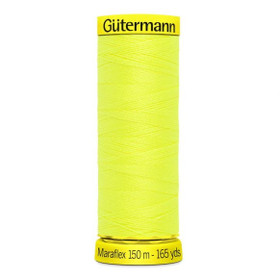 Gütermann Maraflex joustava ompelulanka 150m: Neonkeltainen 3835