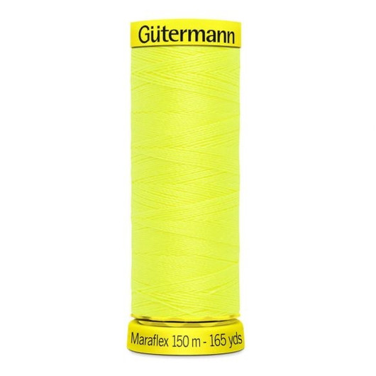 Gütermann Maraflex joustava ompelulanka 150m: Neonkeltainen 3835