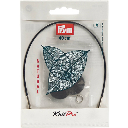 Prym - KnitPro: Natural pyöröpuikon kaapeli ja tarvikkeet 40cm 