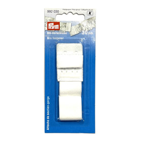 Prym: Rintaliivien kiinnityshakanen / jatkopala 30mm, valkoinen