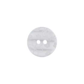 Prym: Nappi kukkakuvio 12mm, valkoinen