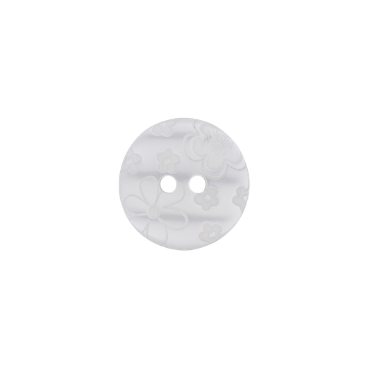 Prym: Nappi kukkakuvio 12mm, valkoinen